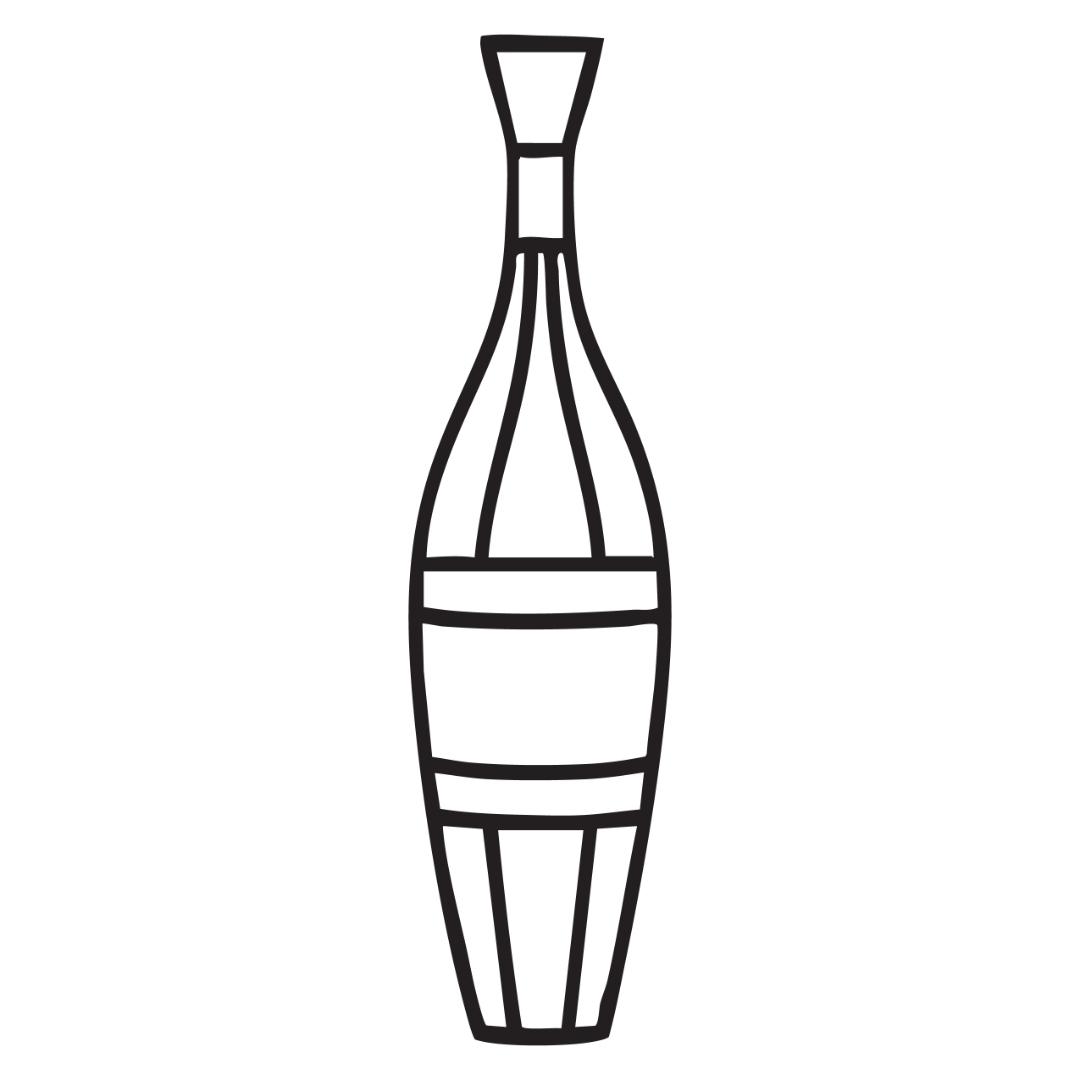Black bottle — Midtown Bowl brand illustration