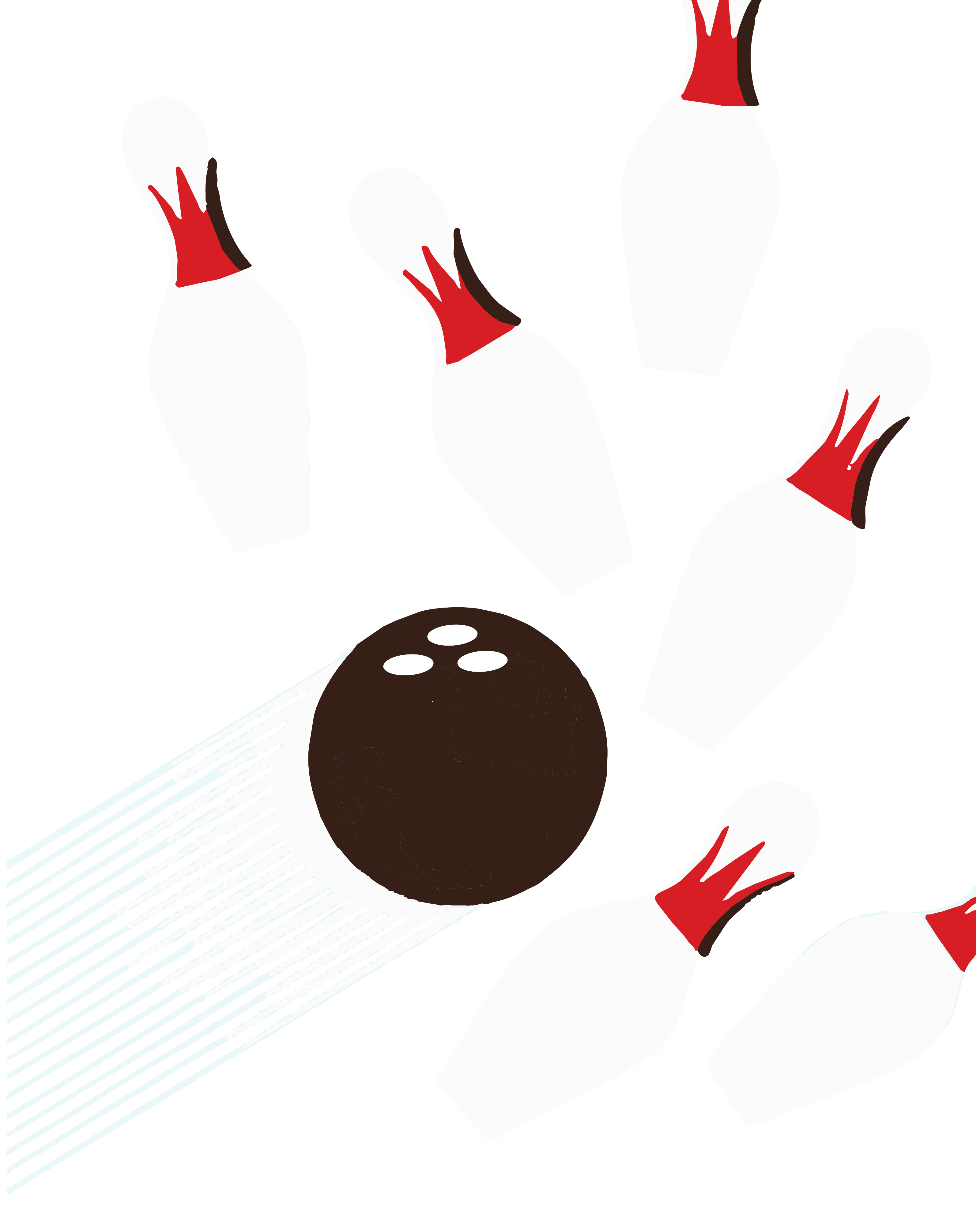 Falling pins
