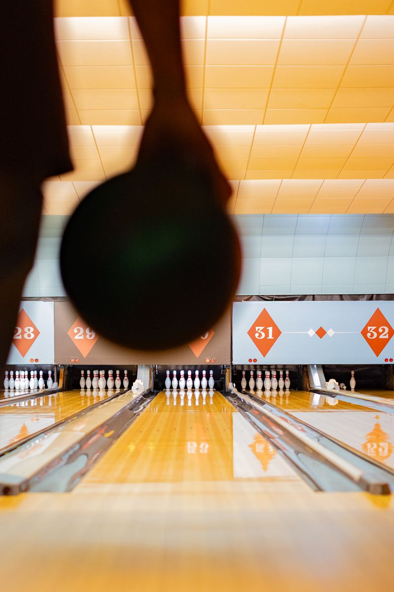 Midtown Bowl interior, lanes, and atmosphere